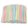 300pcs Plastic Drinking Straws Long Multi-Colored Striped Disposable Straws Party Rainbow Straw MIT