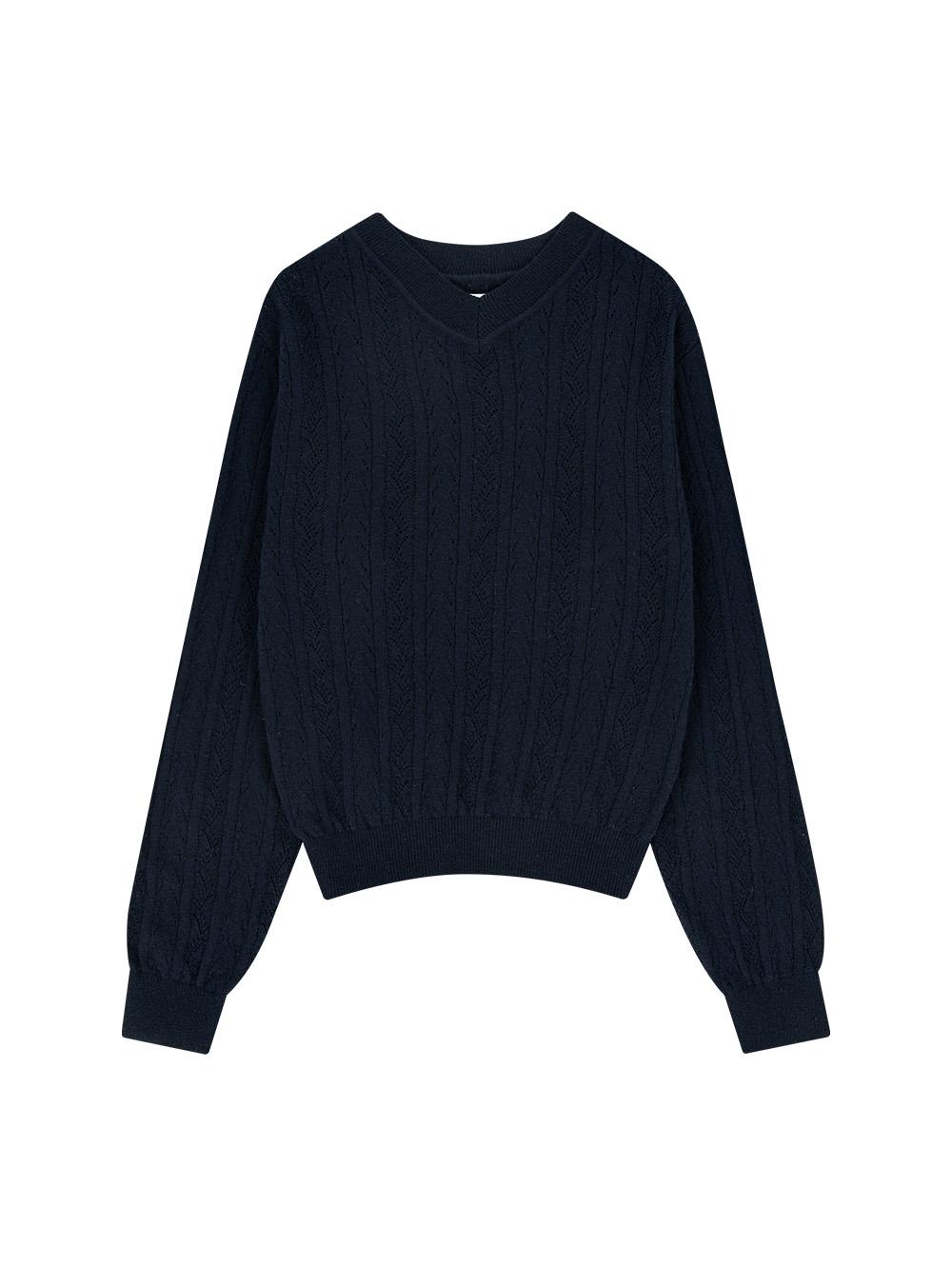 Tuomio V-Neck Sweater [Navy] 1