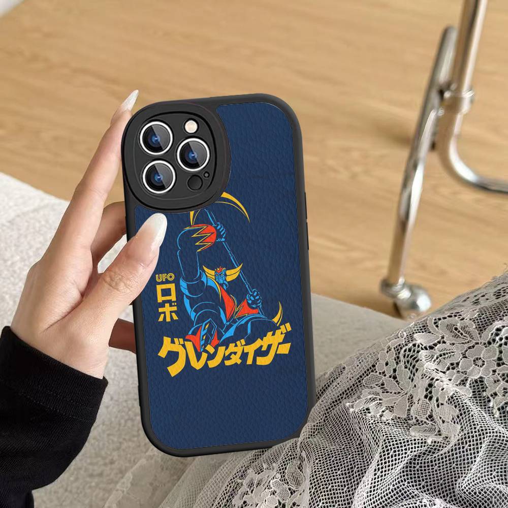 UFO R-Robot G-Goldorak Phone Cover For IPhone 11 12 13 14 15 16 Pro Max Mini Plus Soft Leather Case iPhone 16