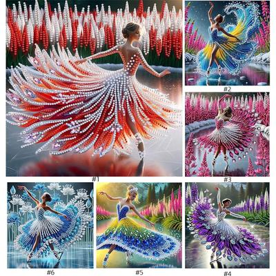 5D DIY Μερικό Ειδικό Σχήμα Τρυπάνι Diamond Painting Kit Διακόσμηση κοριτσιών 30x30cm