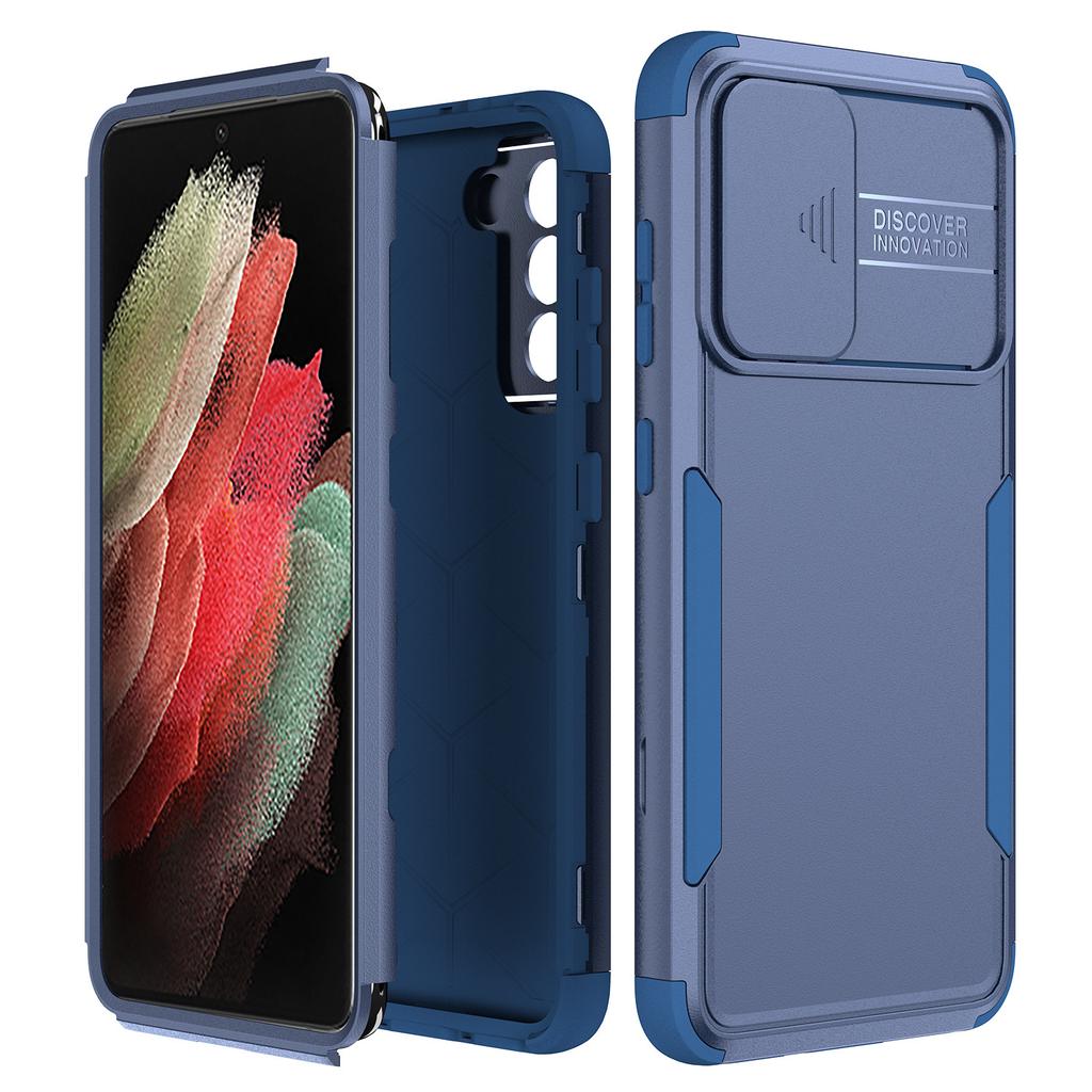 Für Samsung Handyhüllen mit einem Nischen-High-End-Gefühl, kreatives Schiebefenster-Design, sturzsichere Schutzhülle, All-Inclusive-Handyhülle
