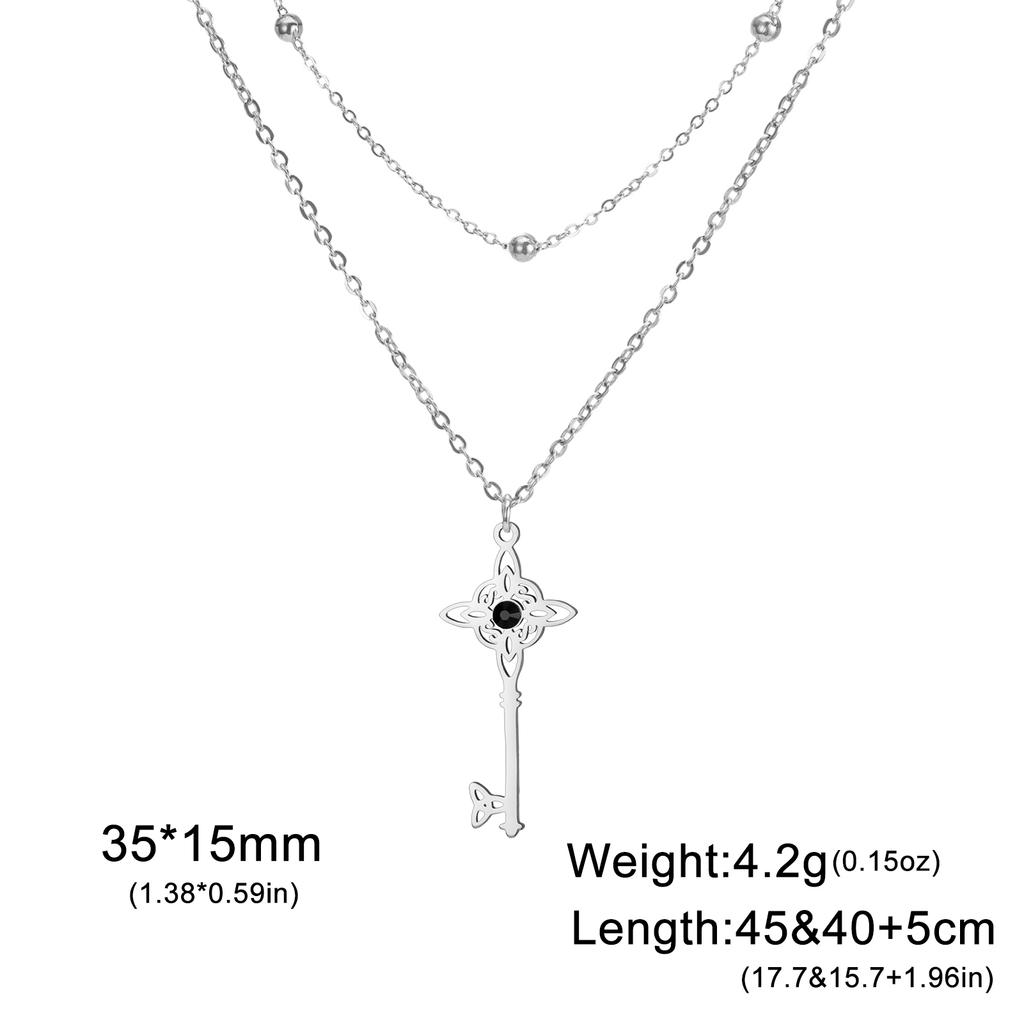 Dreamtimes Stainless Steel Witches Knot Pendant Necklace for Women Men Celtic Cross Witch Witchy Magic Knot Jewelry Amulet Gifts
