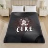 The Cure Print Flannel Blanket Cozy Lightweight Plush Throw Blanket For Bed Sofa Household Use