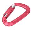 1 pcs 7075 Aerospace Aluminum 12KN D Shaped Buckle Carabiner Clip Outdoor Safety Accessoryred