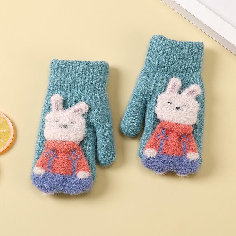 

Новые зимние детские теплые перчатки для улицы, для велоспорта, с пальцами, непродуваемые, плюс бархатные детские хлопковые перчатки