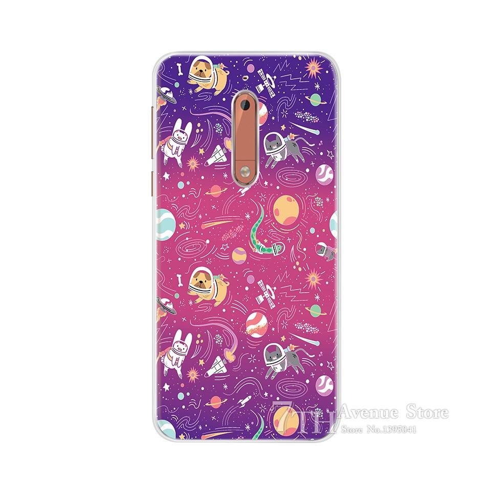 For Nokia 5 Case 5.2" Cartoon Soft Silicone TPU Phone Case For Nokia 5 Nokia5 Global Dual TA-1024 TA-1053 TA-1044 Back Cover