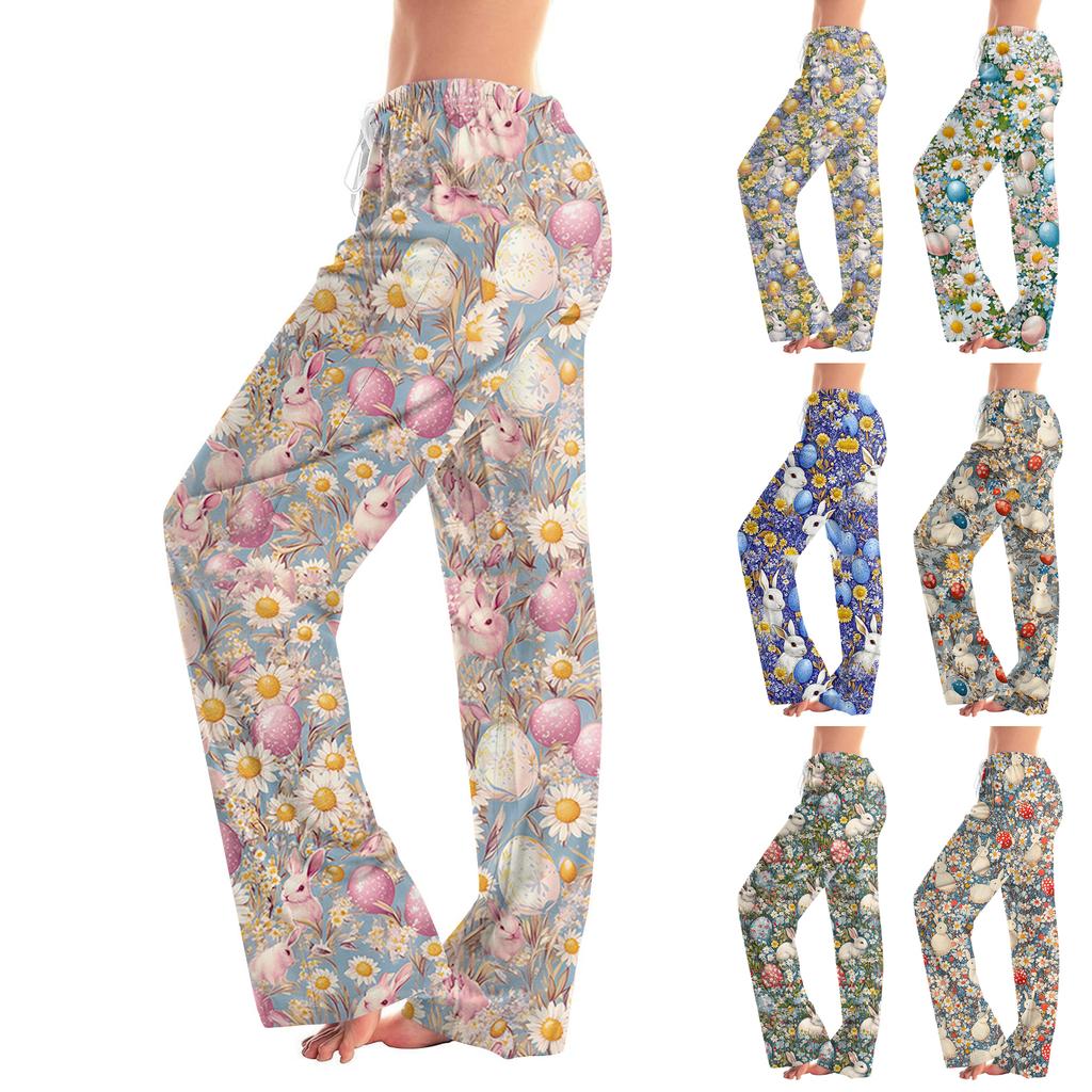 Dámské Módní Volné Ležérní Tištěné Ležérní Kalhoty