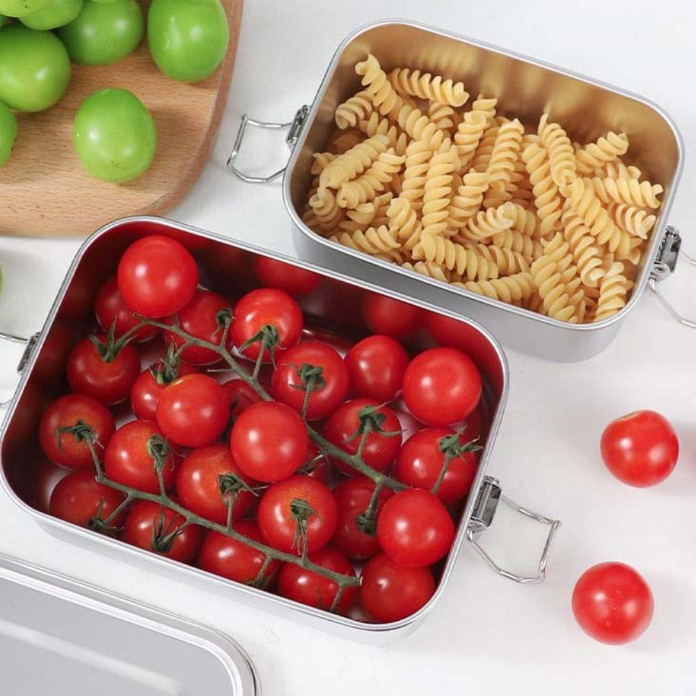 Rectangular Food Container Separated Food Storage Box Multifunctional Fresh-keeping Box  Canteen