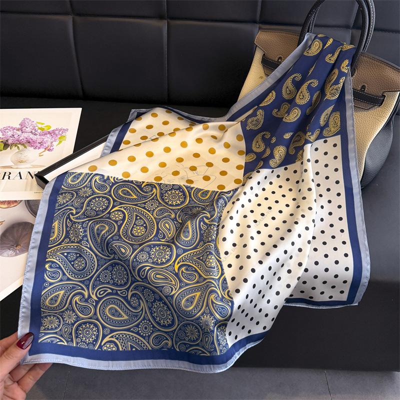 

Scarf Designer Hijab Silk Women s Shawl Wraps Bandana Headband Ribbon Headscarf Neckerchief Handkerchief Luxury Brands Femme 70x70cm