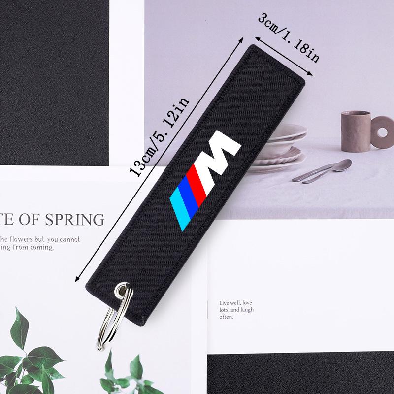 New Canvas Car Keychain Key Chain Motorcycle Logo Keyring Lanyard For BMW M Performance E46 E90 F10 F30 X3 F20 E60 E70 E39 E36 mkdf86