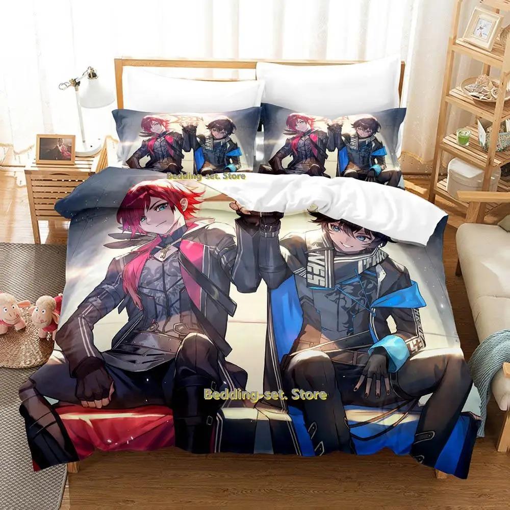 Comfortable Anime Print Bedding Set With Duvet Cover And Pillowcases Single Twin Full Queen King Sizes For Adults And Kids