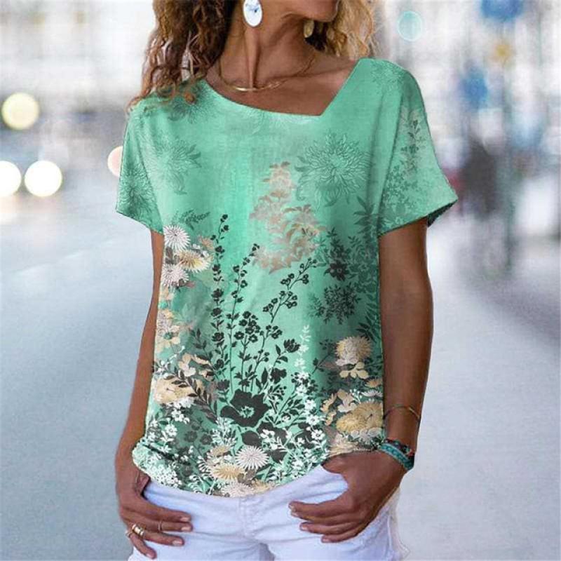 Элегантная женская футболка с 3D принтом — фото 18