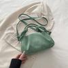 Fashion Deerskin Fleece Frosted Folds Portable Cloud Bag Women's  Simple Crossbody Fleece Leather Dumpling Bag