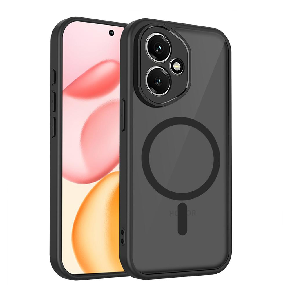 KEYSION Magnetische Handyhülle für HONOR 400 Pro 5G Silikon+PC Matt Durchscheinend Klar Stoßfest Rückseite für Honor 400 Lite 5G