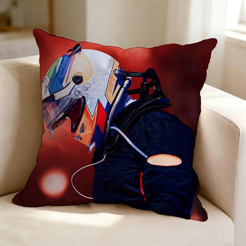 Racing driver CCheco  SSergio PPerez  Square DoubleSided printed Pillow Case Bedroom Bedside Pillow Sofa Cushion Cover