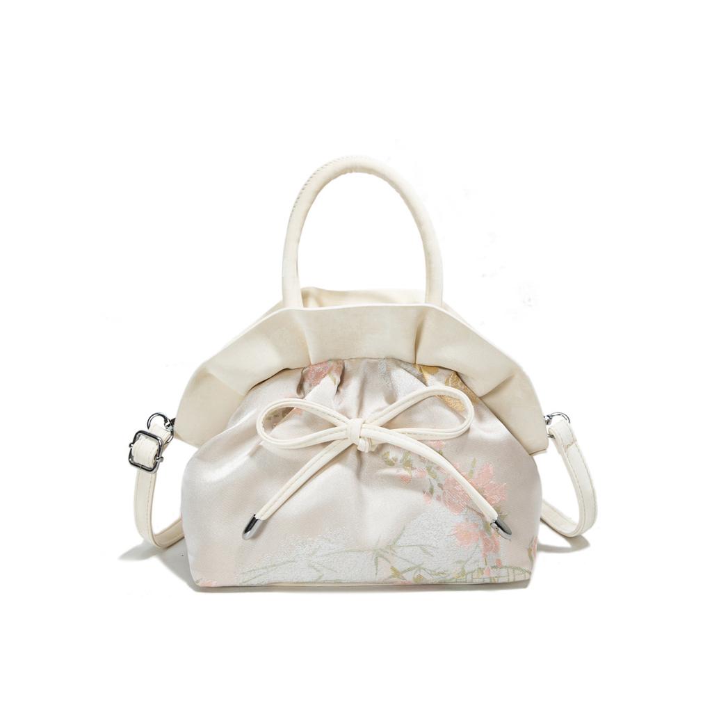 Women's Bag Summer 2025 New Fashion Pleated Handbag Literary National Style Women's Versatile Messenger Shell Bag