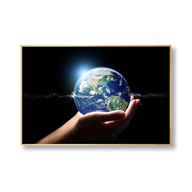 

Современное настенное искусство Космические звезды Туманность Планеты Руки Земля Глобус Плакат Холст Картина для гостиной Домашний декор Салон Maison Art 21cm×30cm NoFrame