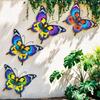 1/3/4pcs Outdoor Metal Butterfly Wall Art Decor Courtyard Crafts Iron Home Wall Decoration Pendants Garden Wall Hanging Bedroom