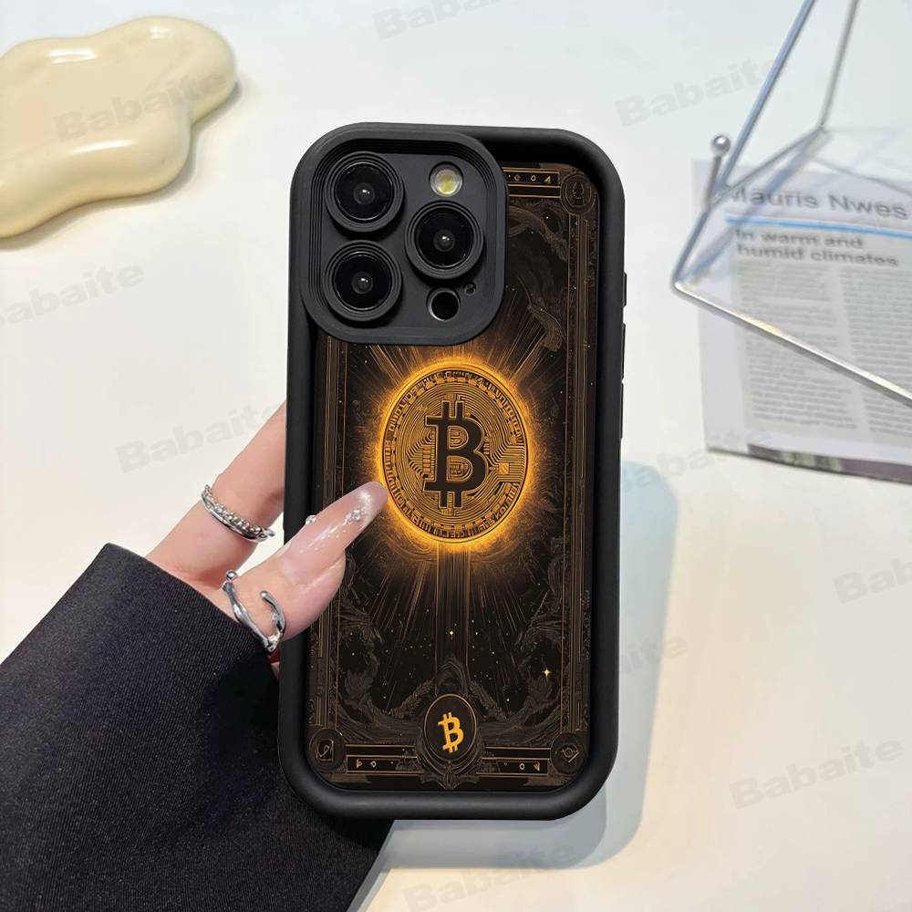Luxury Bitcoin Phone Case For IPhone 17 16 15 13 11 12 14 Pro Max Plus Silicone Cover Shell