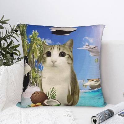 Federa per Cuscino Meowl Gatto Gufo Meme Comoda Copricuscino per Divano Decorazione Casa Federe Moderne