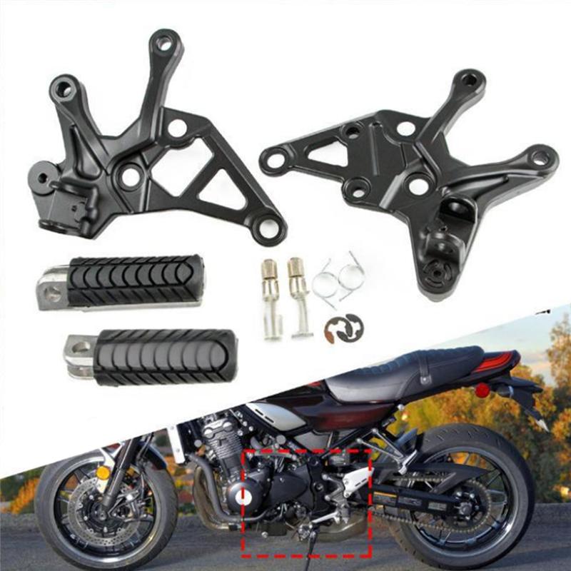 For Kawasaki Z900 2017- Foot Rest Pedals Front Driver Foot Pegs Bracket Assembly Motorcycle Accessories