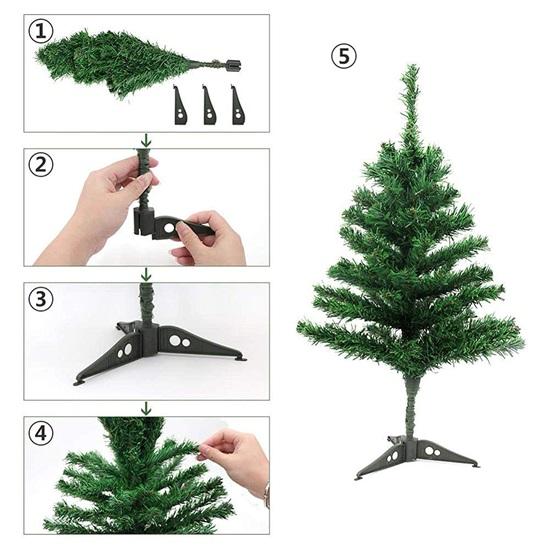 Christmas Tree 6 Feet with Led Light 101 Decoration Hanging Props Ornaments for Table Office Artificial Xmas Tree Decor Items for Home