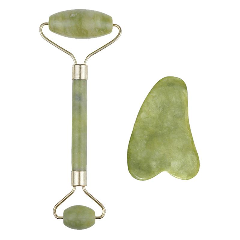 

2Pcs/Set Face Massage Roller Gua Sha Scraper Board Face Lift Up Wrinkle Remover