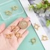 UNICRAFTALE 8pcs Golden Spring Clasps Stainless Steel Spring Ring Clasps Closed Ring Clasps Smooth Surface Clasp Connector Findings for DIY Jewelry