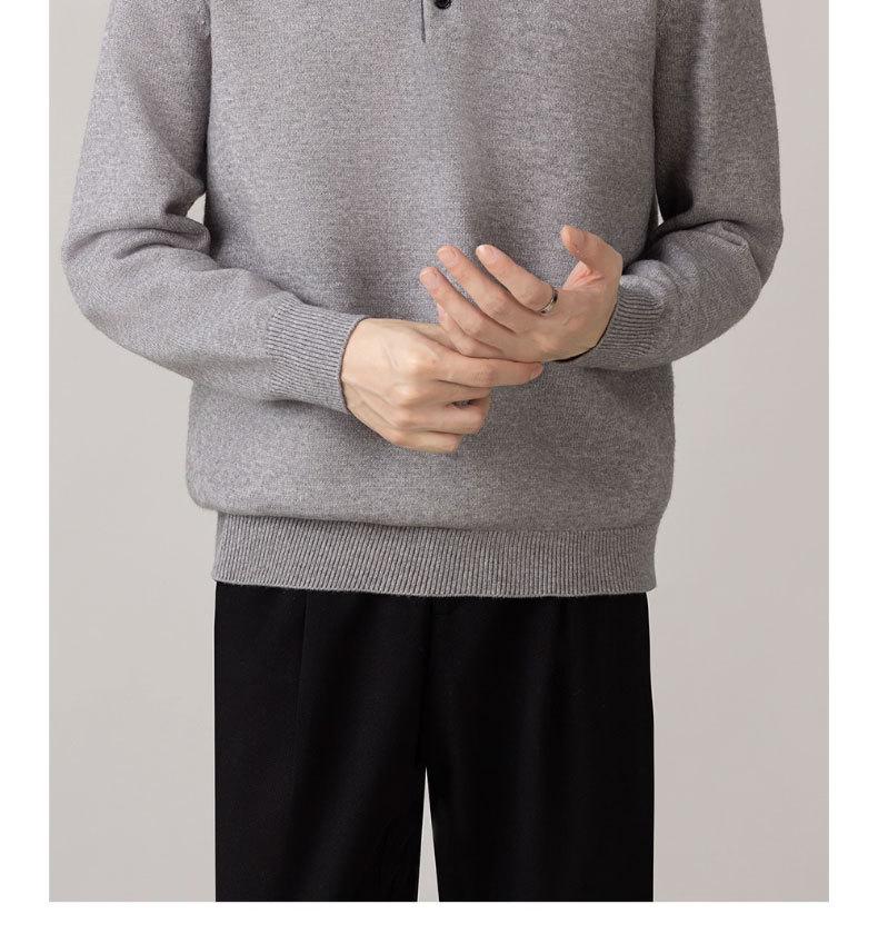 Hochwertige Herren-Patchwork-Strickware - Langarm, Herbst/Winter 2025, Vielseitiger Business Casual Pullover