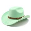 Traditional Knot Pattern Wool Felt Hat With Wide Brim For Men And Women
