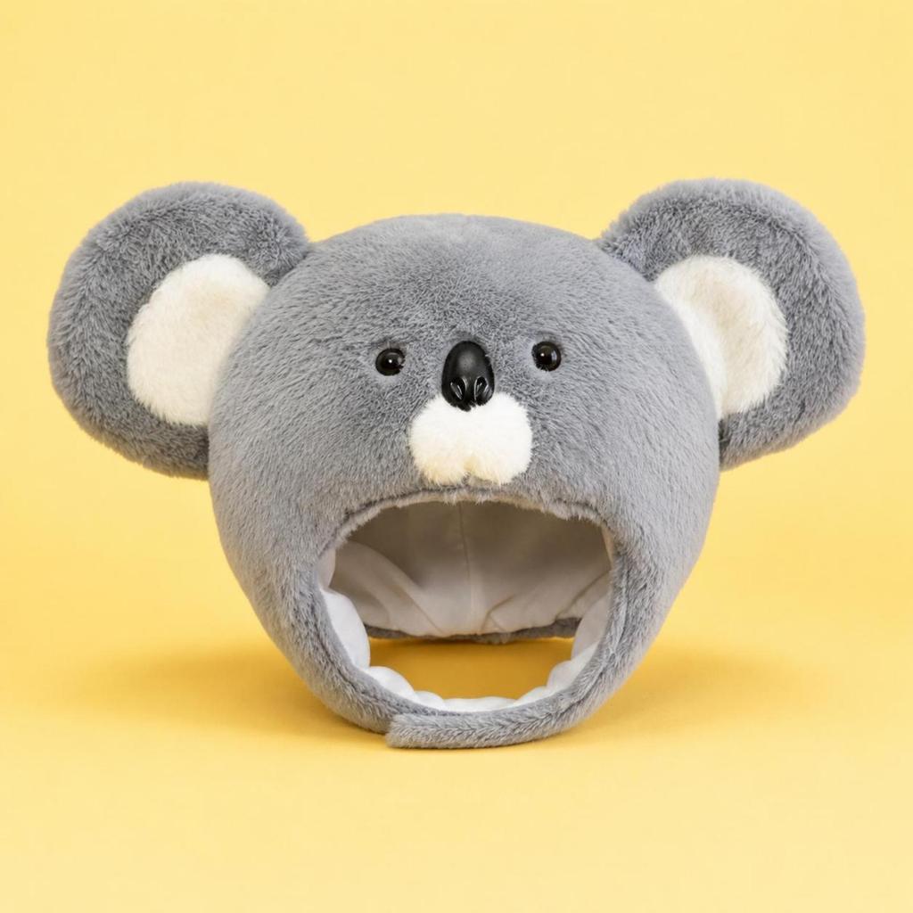 Koala Kopf Kopfschmuck Foto Requisite Flauschiger Niedlicher Tierhut für