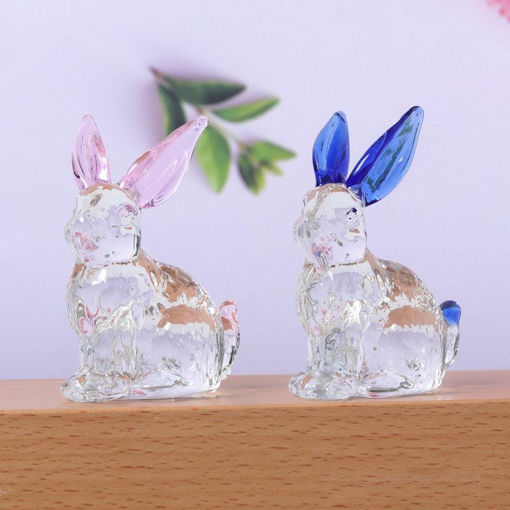 

Simulation Zodiac Rabbit Crystal Desktop Ornaments Cartoon Crystal Crafts Living Room