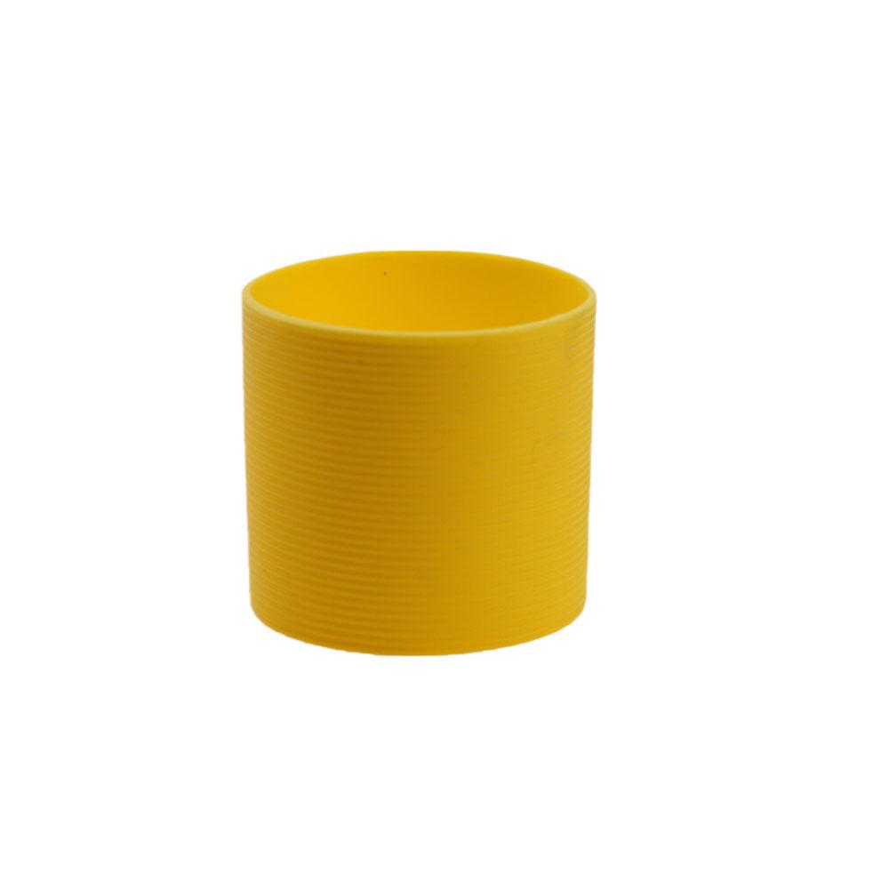 Silicone World 6CM Silicone Heat Insulated Cup Sleeve Stripes Non-slip Wraps For Glass Cup Sleeve Water Bottle Kettle Cover