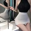 Sexy Solid Color Black Ultra Thin See Through Mini Short Skirts High Waist Bodycon Wrap Hips Skirt for Woman Fashion Club Wear