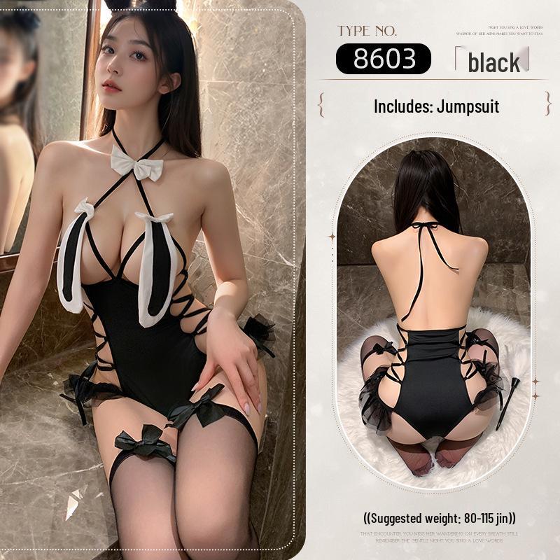 Sexy Bunny Girl Cosplay Dessous: Fantasy Cutout Temptation Einteiler