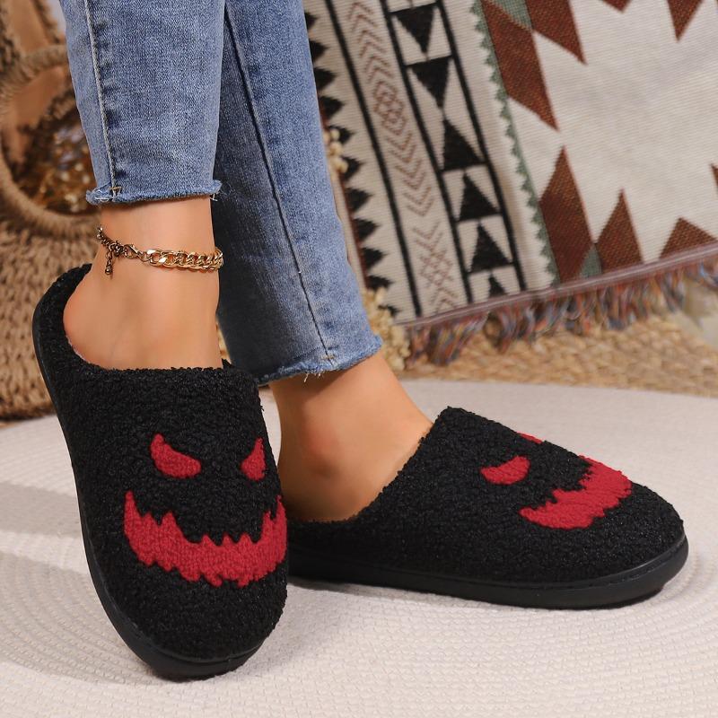 Cross-border spot Mao Mao slippers Halloween thick-bottomed bat cotton mop warm non-slip thickened household thermal cotton mop