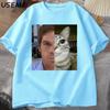 Dexter Morgan Cat T-shirts Funny Short Sleeve O Neck Tshirt Unisex Streetwear Mens Clothes Harajuku Printed T-shirt Tops