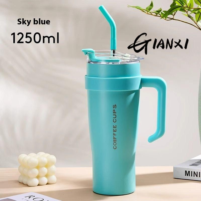 Big MAC Thermos Cup Large Capacity Ice Bullock Cup 304 Stainless Steel Water Cup Women's New  Boys Straw Cup