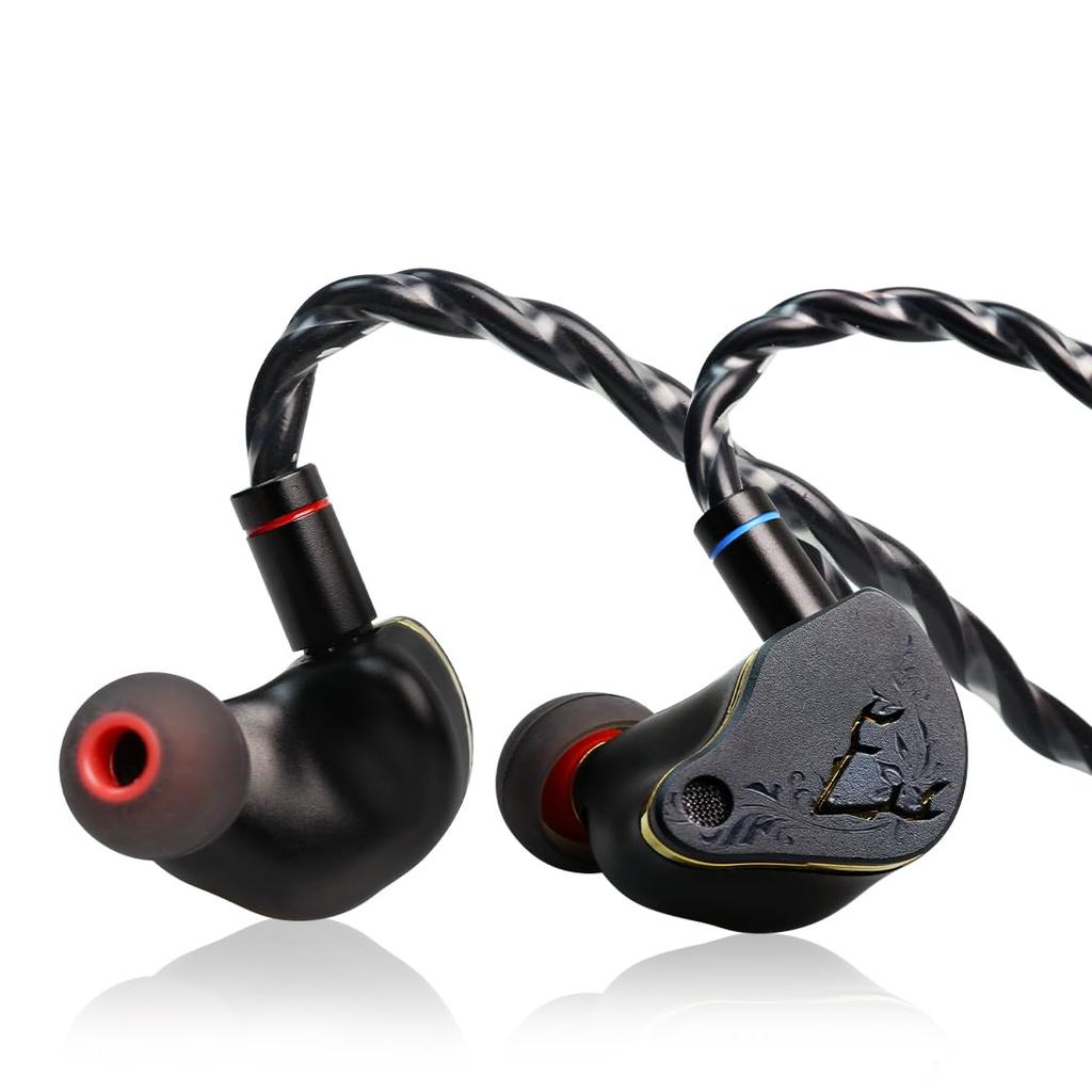 CVJ Mermaid 2 Wired IEM Earphones 10mm Dual Magnetic Dynamic Driver Interchangeable Cable Design (3.5mm4.4mm Silver-Plated Single Crystal Copper