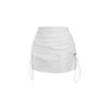WANNABEZFIT Demi Hip-Correcting Custom Layered Shirred Cover-Up Skirt Off-White
