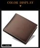 Men's Carbon Fiber Zipper Card Holder - European & American Style Horizontal Wallet