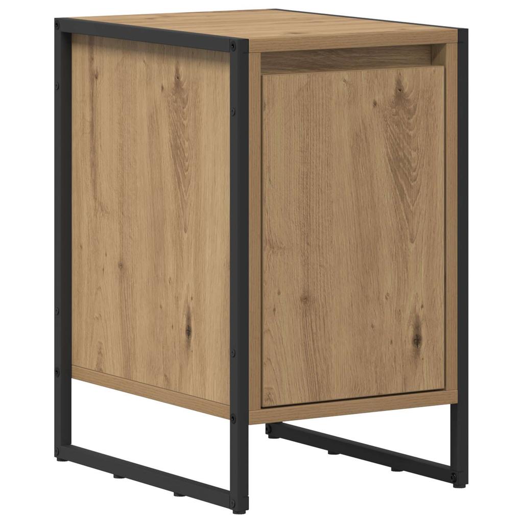 Nightstand Rustic Oak Design 39.5 x 30 x 50 cm Engineered Wood