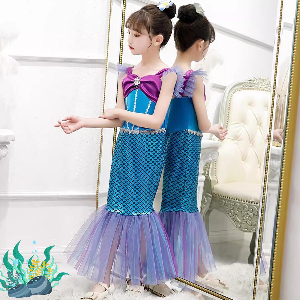 JIEAIRUI Princess Transformation Halloween Kids Christmas Gift Ariel-style Dress, Children's Mermaid-style Cosplay, Ariel-style Dress, Kids'