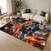 Custom Name Crystal Velvet Rug,Demon Slayer Comfortable Anti Slip Floor Mat For Room Decoration