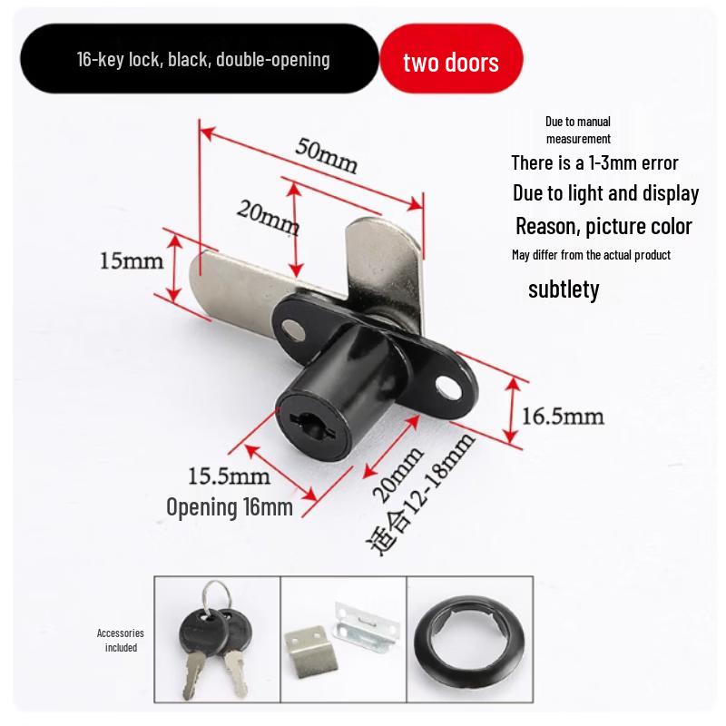 Taiyouyuan Cabinet Double Door Rotating Tongue Lock 16mm Bore