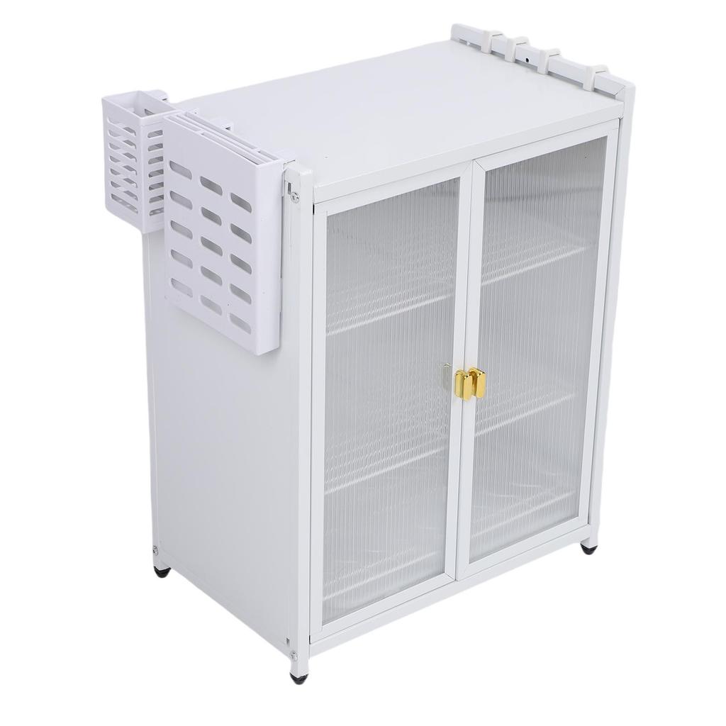 Kitchen Countertop Dish Storage Cabinet 3 Tier Dish Rack Space Saving Multifunctional Large Storage Shelf Organizer