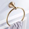 Elegant Oval Metal Towel Rings with Embossed Not Slip Base Stand for Secure Towel Holding In Modern Classical Bathrooms
