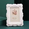 Rose Embossed Photo Frame Resin Desk Photo Frame Classic Picture Frame  For Bedroom Office Desk