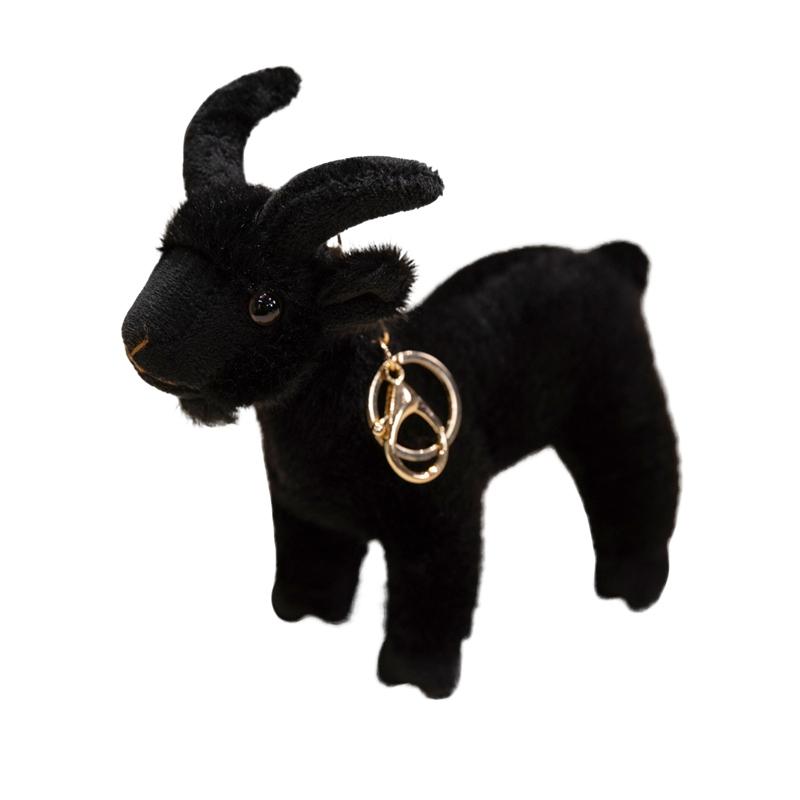 

Реалистичные плюшевые игрушки-подвески в виде козлика, белая и черная овечка, кукла-имитация козлика, мягкие игрушки-животные, кукла-животное, брелок для ключей, украшение для сумки/машины, подарки 16cm