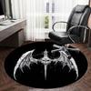 1pc Office Carpet Chair Mats Gothic Winged Skull with Spear Perfect for Decorating Office Chairs, Living Rooms, Or Bedrooms.YDT135